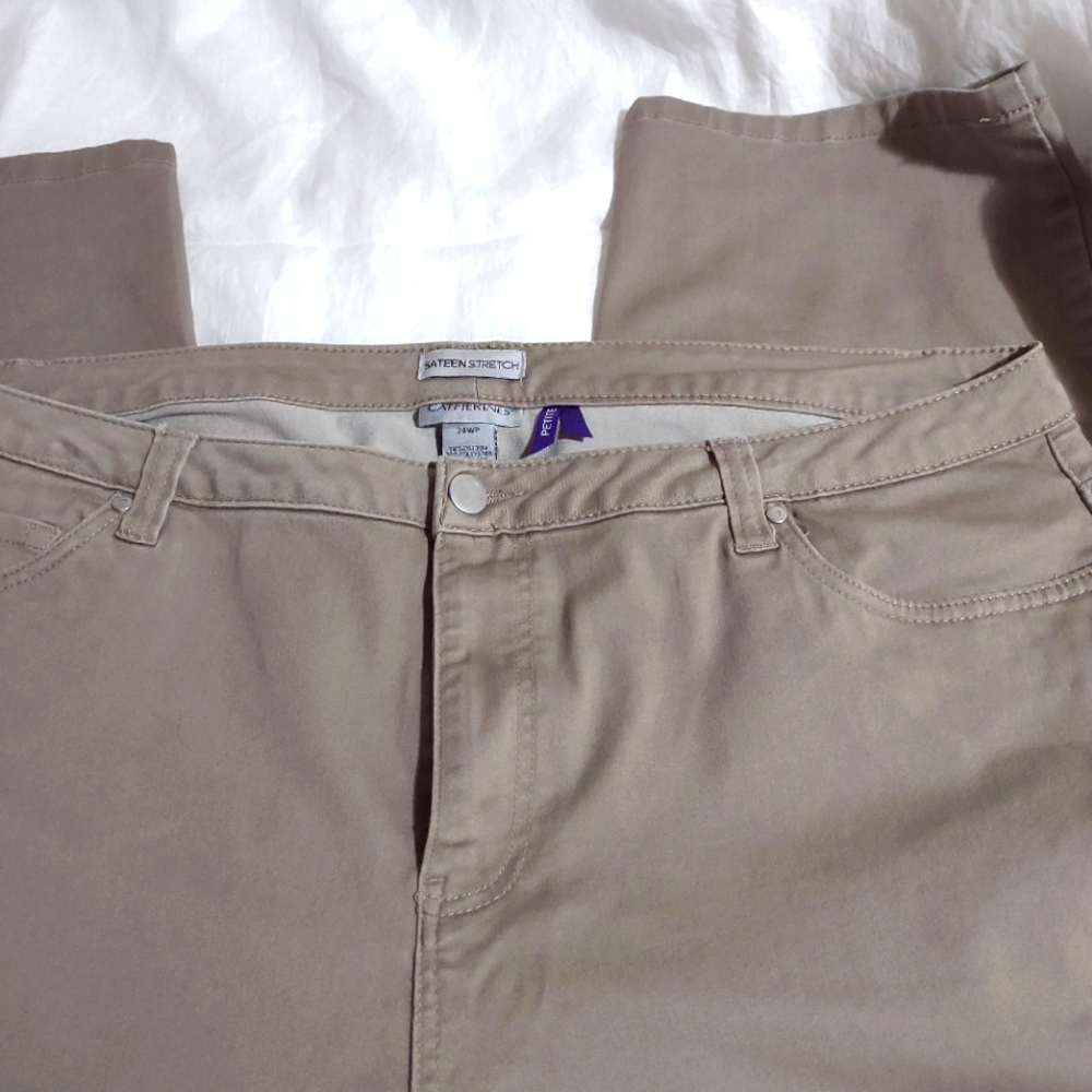 Catherines 24P cappuccino sateen stretch